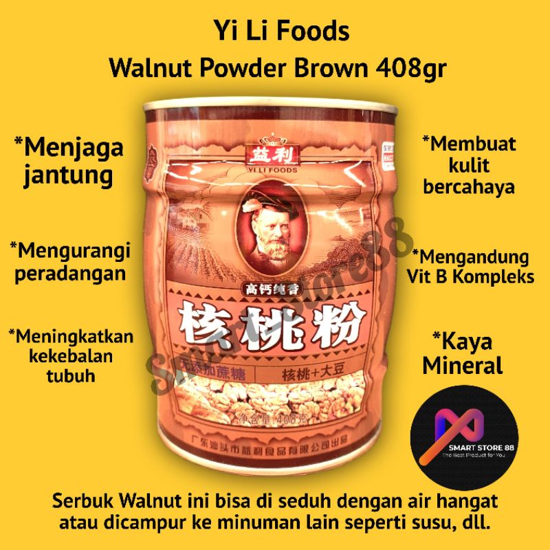 

Yili Walnut Powder Brown 408gr Yili Serbuk Walnut Yili Bubuk Walnut Yili Minuman Kesehatan