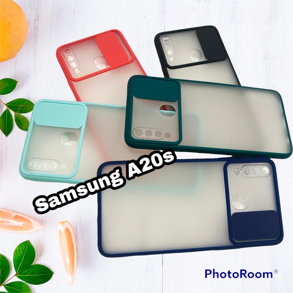 SOFTCASE SAMSUNG A20S SOFT CASE MATTE CAMERA SLIDING SLIDE PROTECTOR CASING SILIKON TANPA TALI