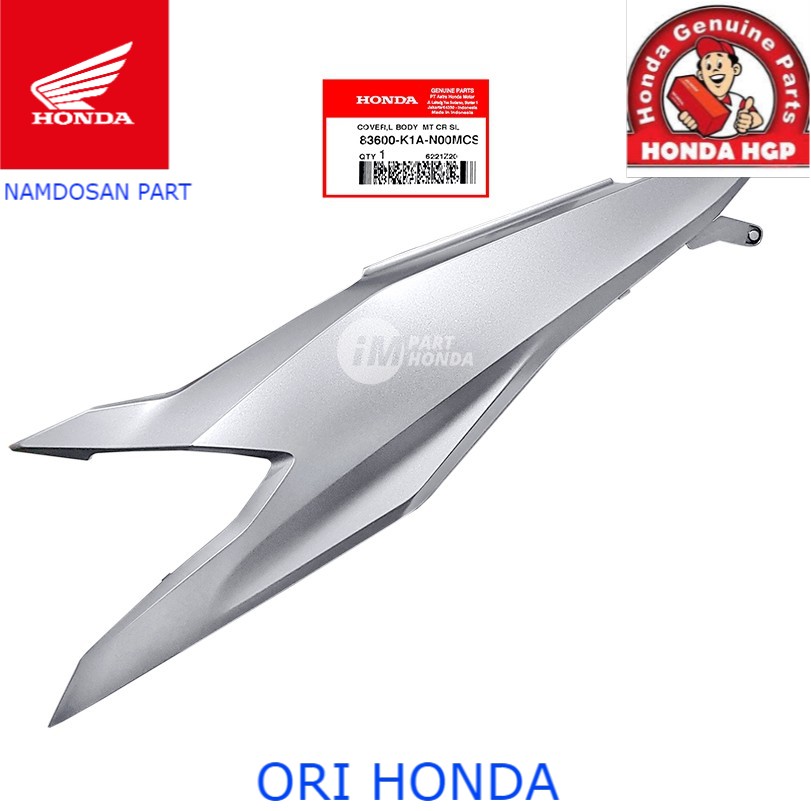 Ahm 83600-K1A-N00MCS Cover Body Belakang kiri Beat ECO Street K1A Silver