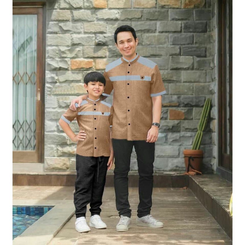 Couple Uzdia - Baju Koko Ayah dan Anak Laki-Laki Terbaru - Couple Muslim Laki-Laki - Pakaian Muslim Ayah dan Anak Cowok