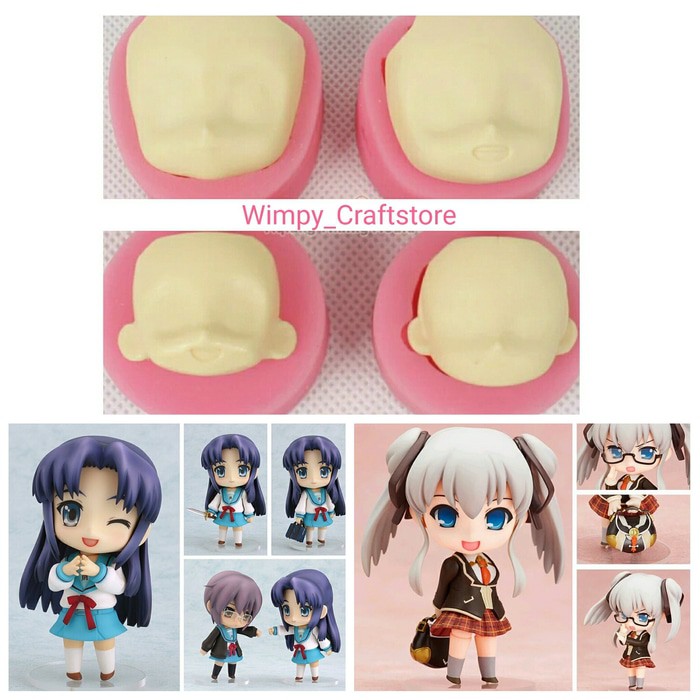 Cetakan Wajah Nendoroid Nendo Clay Face Mold Cetakan Silicon Alat Clay - 66Bacb - Original Asli