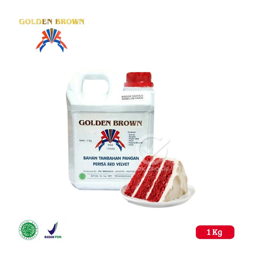 

1 KG Golden Brown Red Velvet / Green Tea / Coklat Blackforest / Pandan