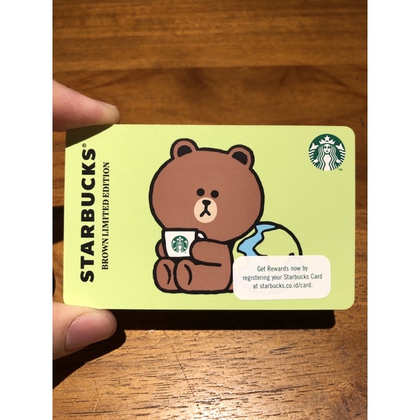 Starbucks Card Indonesia X Line Friends - Brown Exclusive Edition - Rare Limited