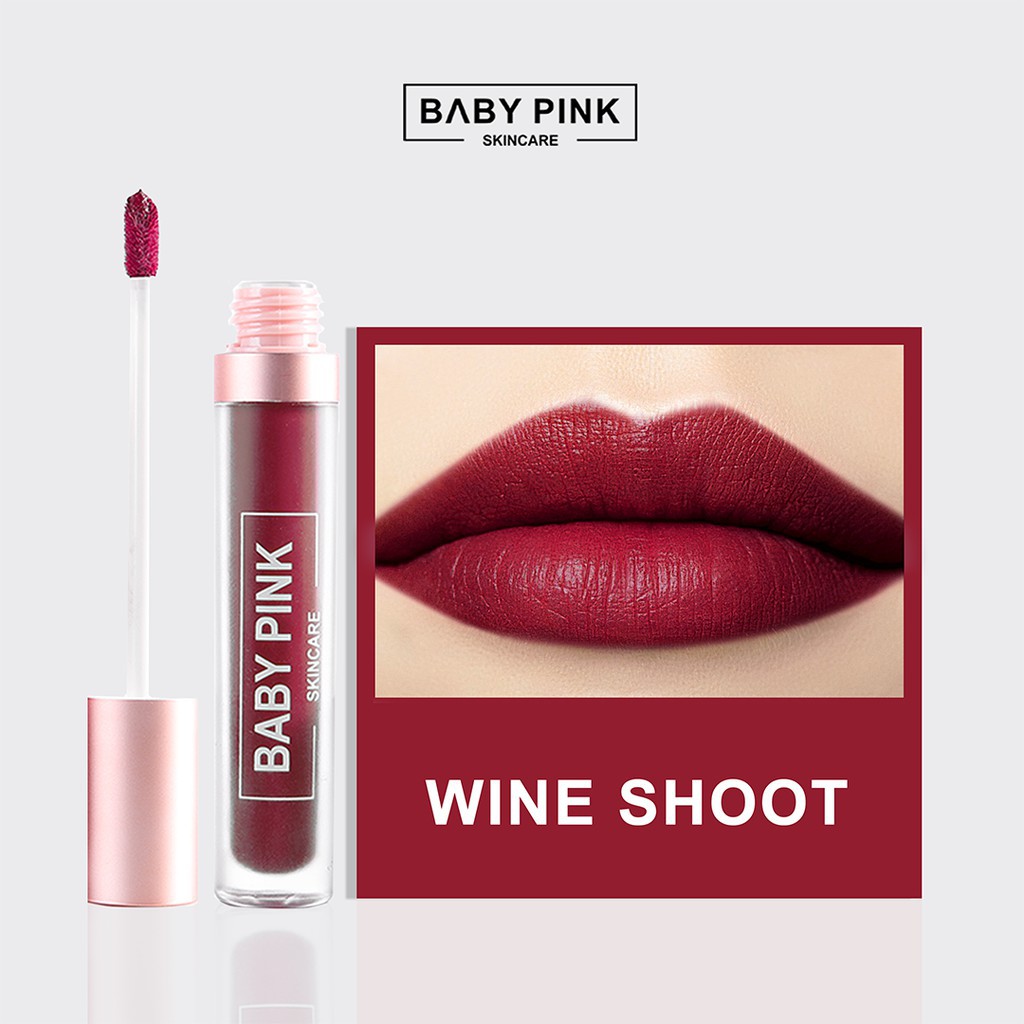 Baby Lip Wine Shoot &amp; Berry Addict &amp; Nude Love Lipstik Baby Pink Skincare Aman Halal Original BPOM