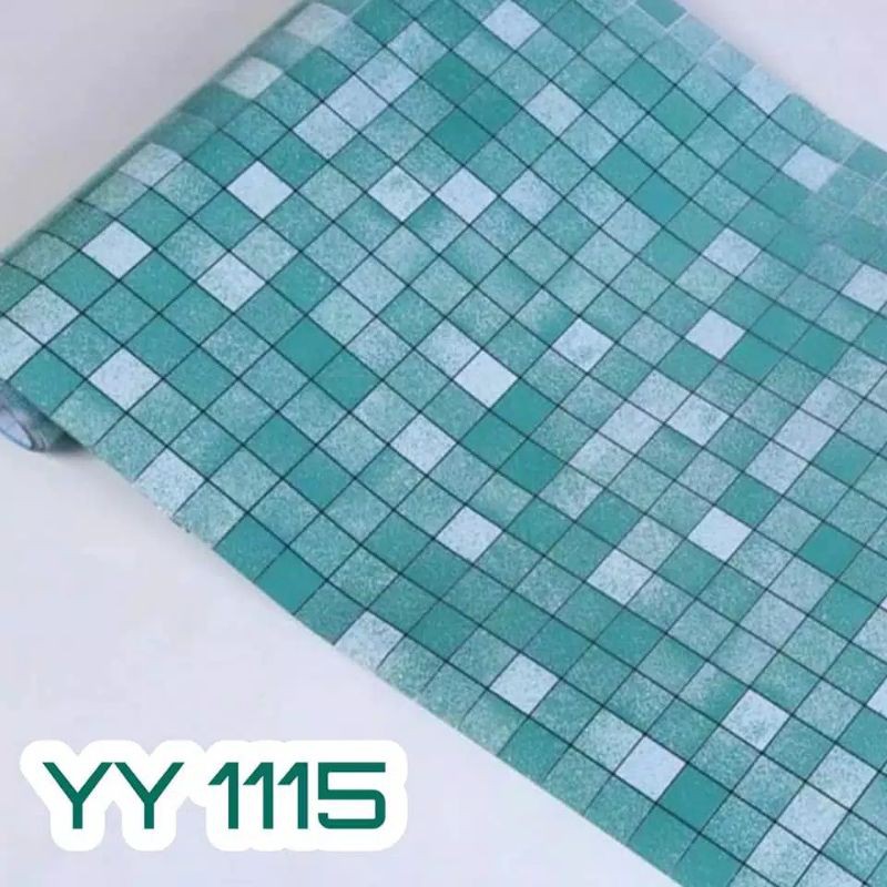 Wallpaper dapur biru 45 cm x5 m