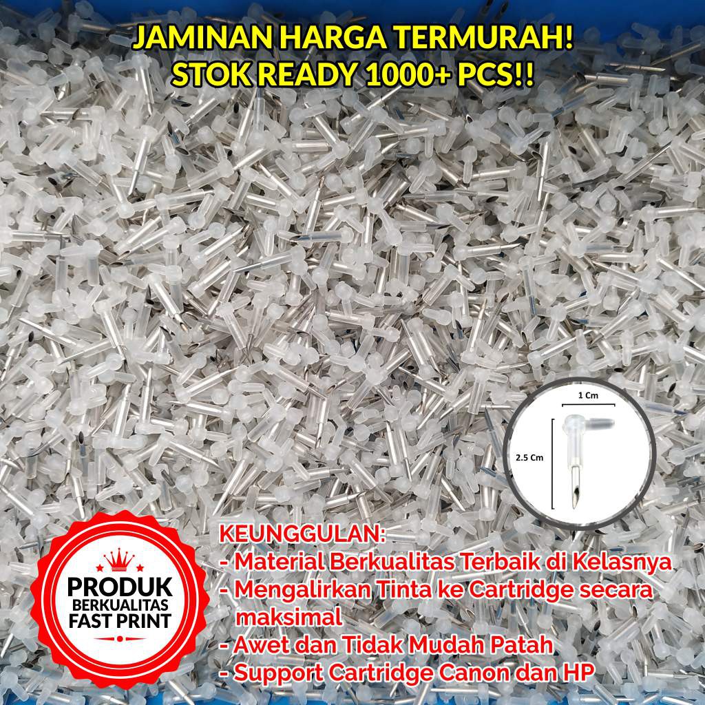 Jarum Knee 2.5CM CISS Cartridge Printer Canon PG40 CL41 PG810 PG830 CL811 CL831 HP21 HP22 HP27 HP28