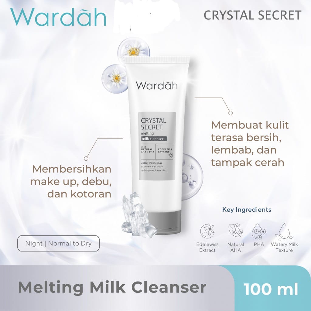 WARDAH Crystal Secret Melting Milk Cleanser 100ml