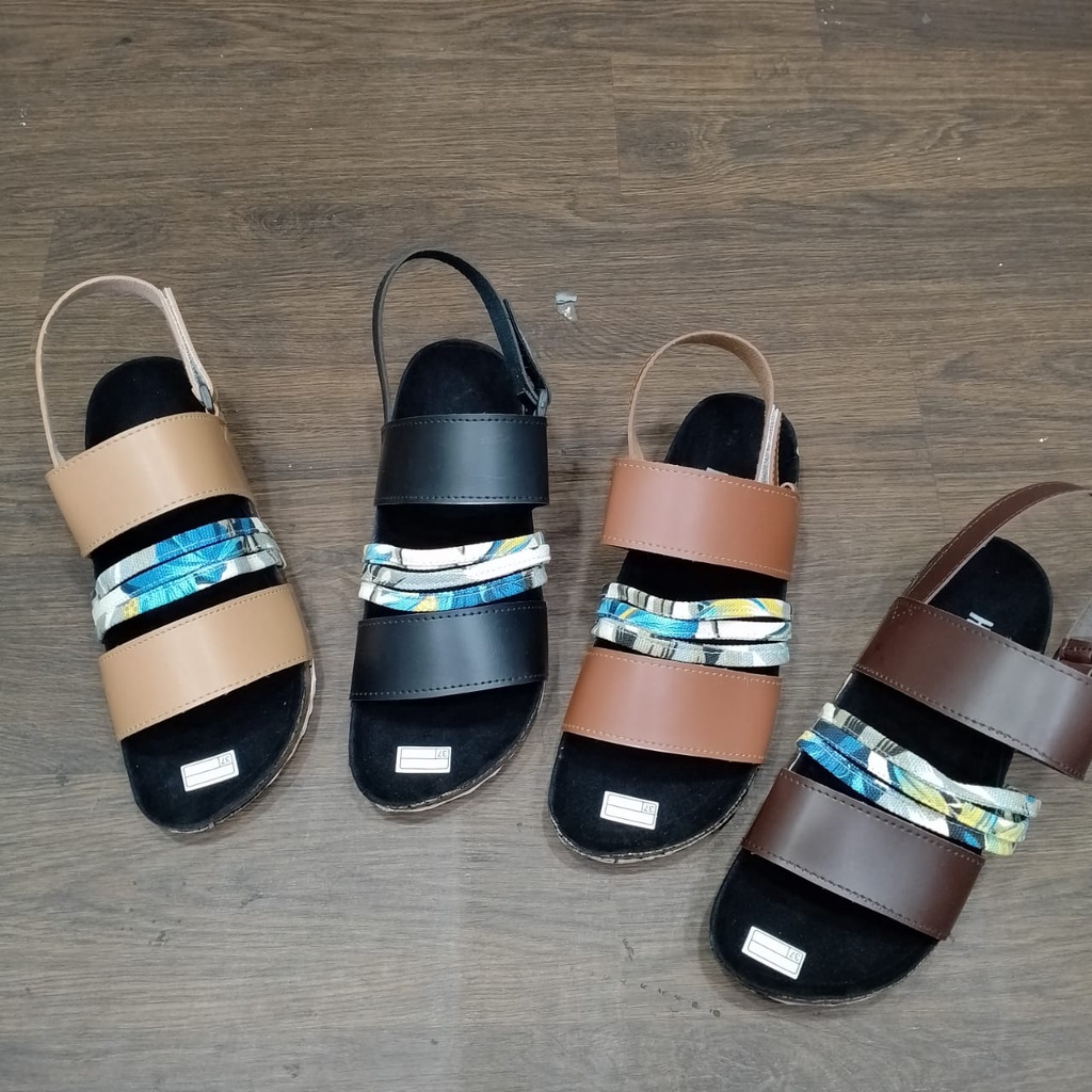 Sandal Tali Birken Wanita Casual Etnik Kekinian NESANH - REBECCA