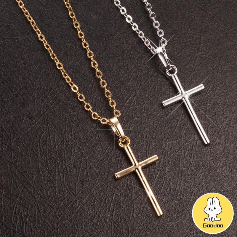 Kalung-SWalib Pria Rantai Vintage Cross-SWalib Liontin Kalung -Doo