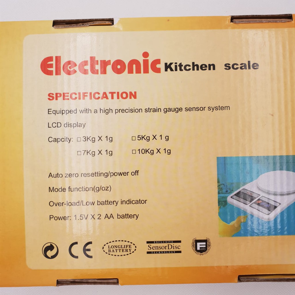 Timbangan Dapur Digital SF 400 Kapasitas 10 Kg/ Timbangan Kue/ Timbangan Serbaguna Digital/Electric