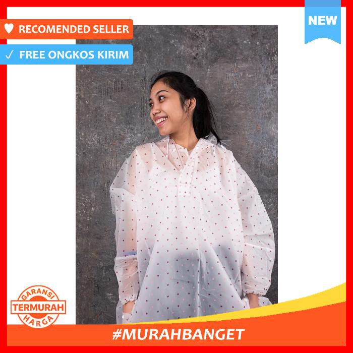Jas Hujan Wanita / Poncho / Polkadot 823