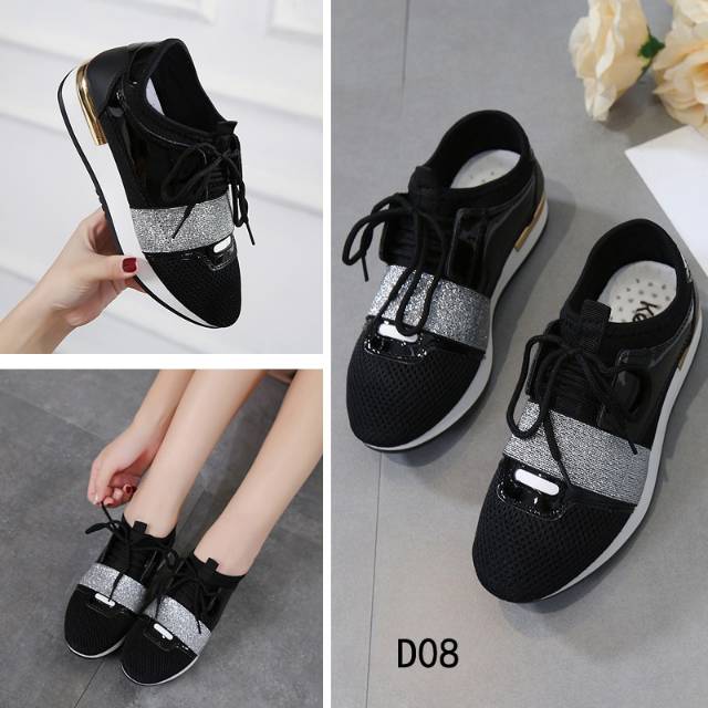 KELSEY MEGAN SNEAKERS D08#20 sepatu sneakers wanita import
