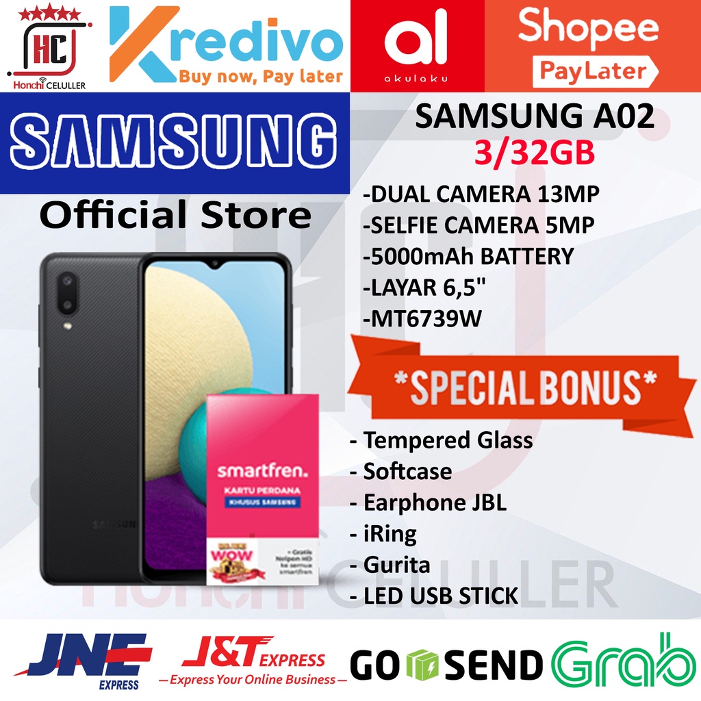 Samsung A02 RAM 3GB ROM 32GB 3/32GB GARANSI RESMI SAMSUNG INDONESIA SEIN