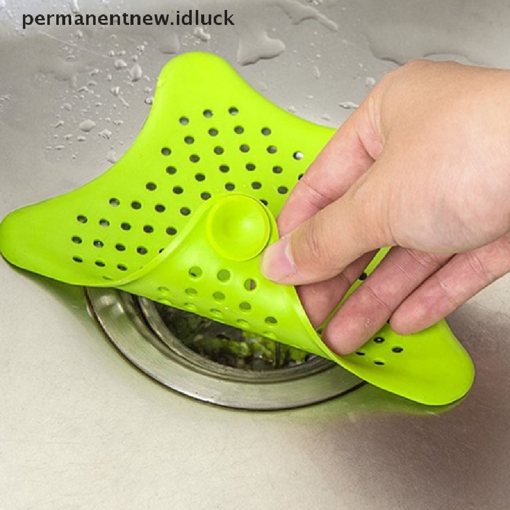 Filter Penangkap Rambut Bahan Silikon Bentuk Bintang Untuk Wastafel Dapur