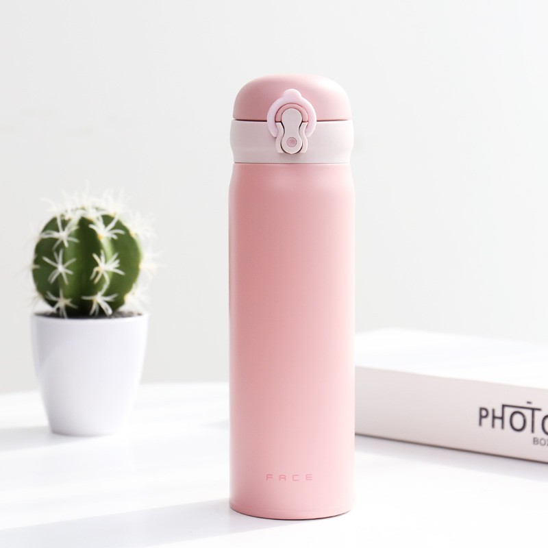 Termos Vacuum Flask Botol Minum Thermos Stainless Steel 500ml Blooming Termos Tumbler Travel Praktis