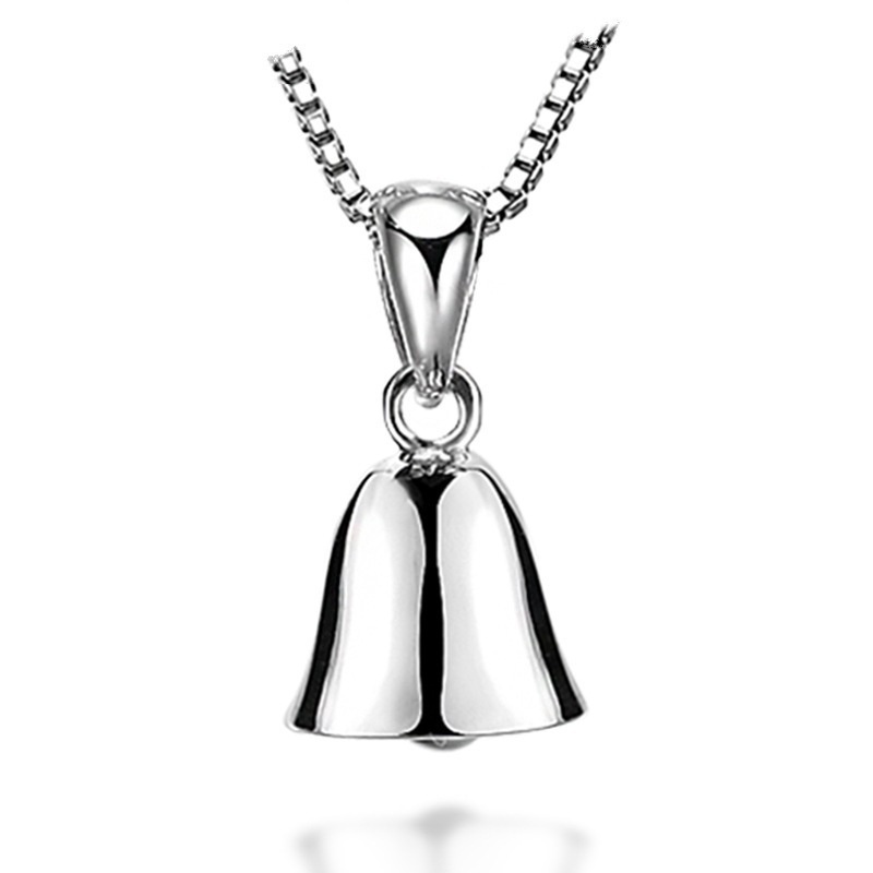 [Ready Stock]Fashion Personality Silver Plated Bell Necklace Pendant