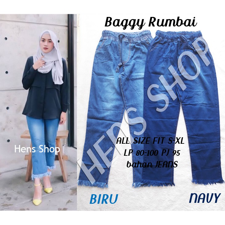 CELANA BAGGY RUMBAI PANTS JEANS XL dan JUMBO XXL