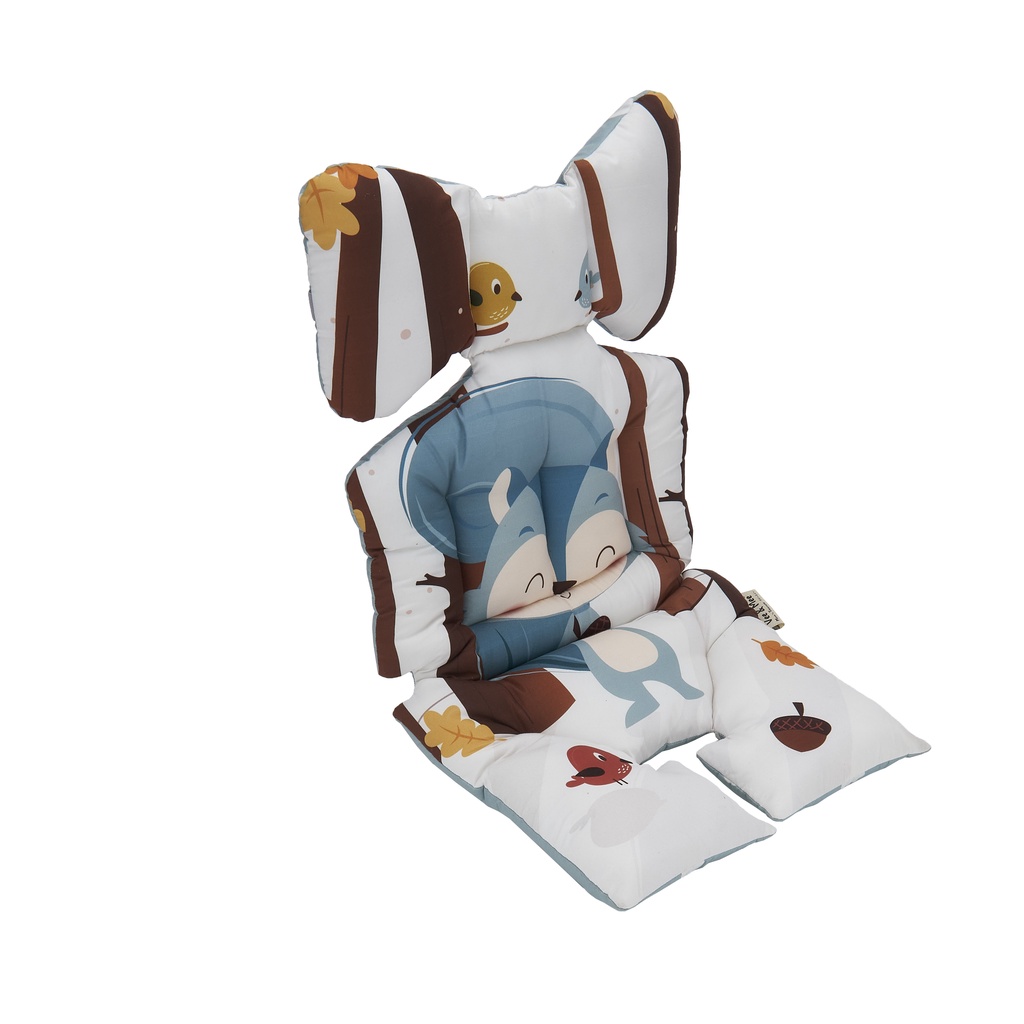 Vee &amp; Mee Alas Stroller + Bantal Lengan Rhino / Bantal Leher Squirrel Bear Series