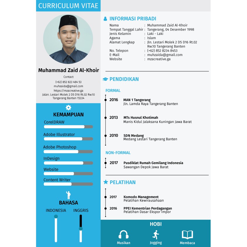 Buat CV / Biodata / Data Diri / Desain Custom / Profil | Shopee Indonesia