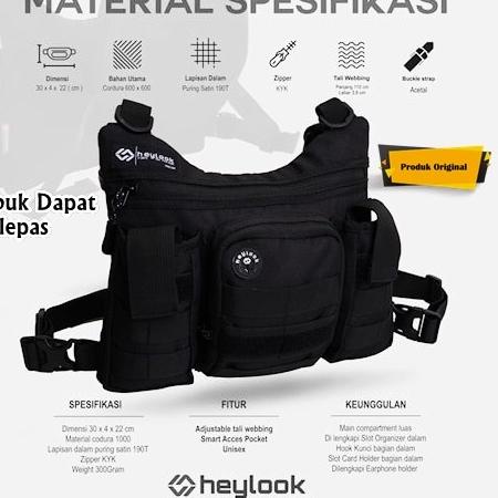 Big Sale.. CHEST BAG PHANTOM TAS DADA PRIA TACTICAL RIG BAG OUTDOOR BARU ORIGINAL HEYLOOK