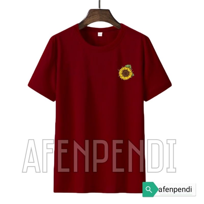 BAJU KAOS PRIA UKURAN S M L XL XXL XXXL BUNGA MATAHARI