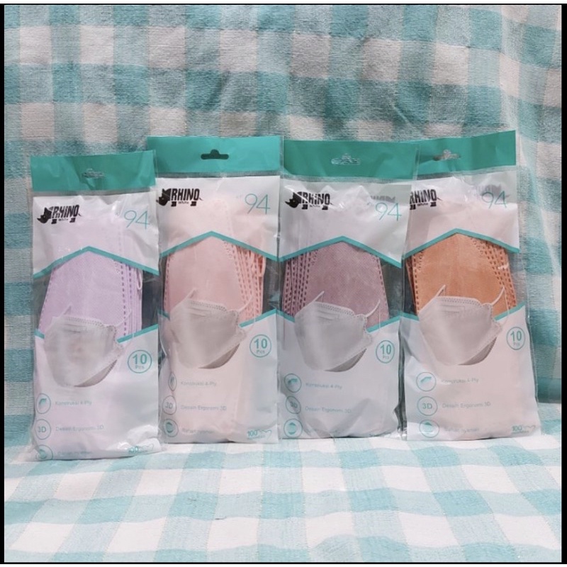 Masker Rhino/Stark KF94 isi @10masker Varian Random