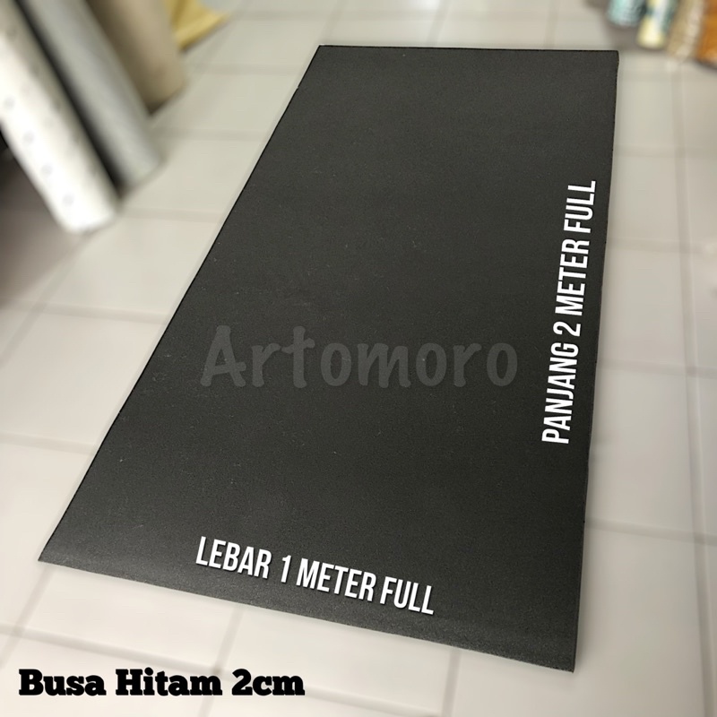 Busa Foam Hitam 2 CM Lembaran  (100cm x 200cm FULL) untuk Jok Sofa Kursi