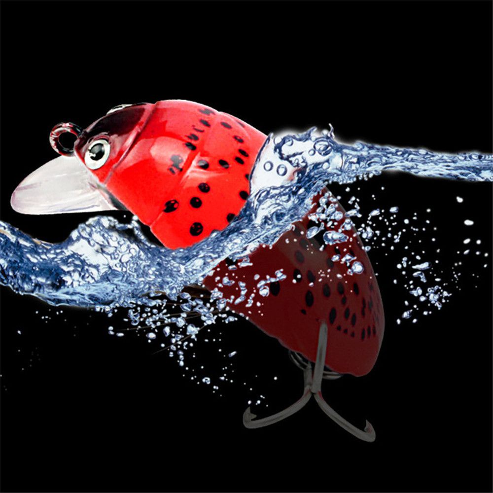 1Pc 4g Small Minoluya Floating Water Bionic Beetle Bait Fishing Tackle 3D Simulation Insect Bait For Trolling Tools