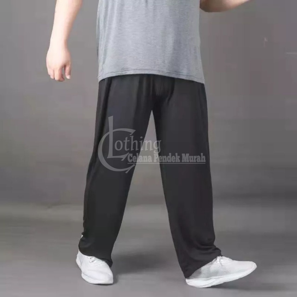 Celana Trening Pria Training Panjang Santai Dewasa Olahraga Big Size Jumbo Ukuran XXL-XXXL Bahan Kao