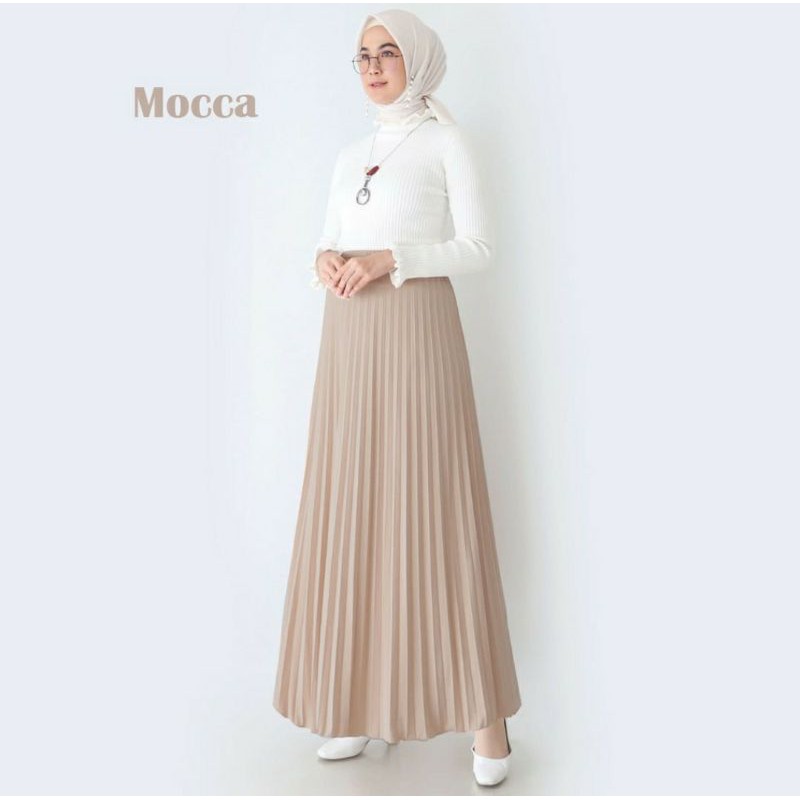 ROK PLISKET PREMIUM/ROK PANJANG MUSLIM/ROK MAYUNG BAHAN HYGET PREMIUM