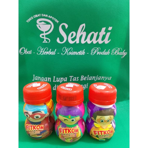 Fitkom Rasa Jeruk 21 Tablet - Suplemen Multivitamin / Penambah Nafsu Makan /