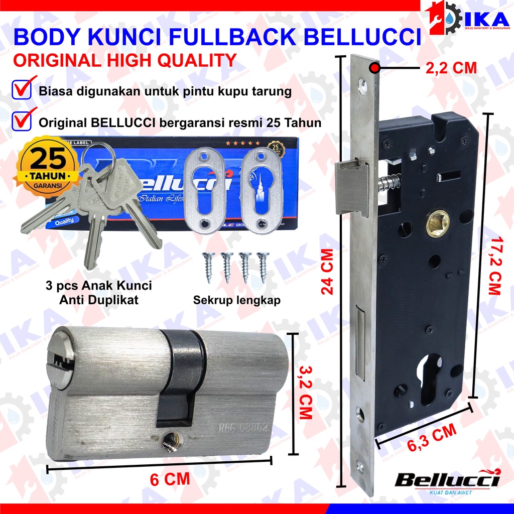 Body Pelor Bellucci Premium SS / Body Roller Bellucci / Kunci Pelor bellucci / Kunci Pintu Tarung