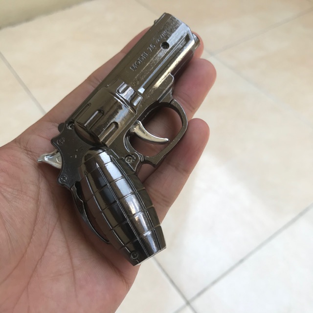 Korek Api Bara Pistol+Senter Mini RJ3708 Korek Api Gas Isi Ulang