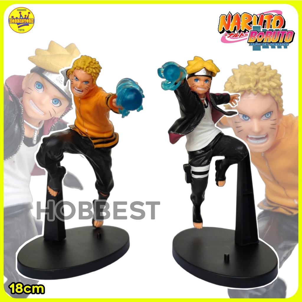 Action Figure BORUTO : NARUTO NEXT GENERATIONS isi 2 pcs - Miniatur Topper Kue Pajangan Patung Hokag