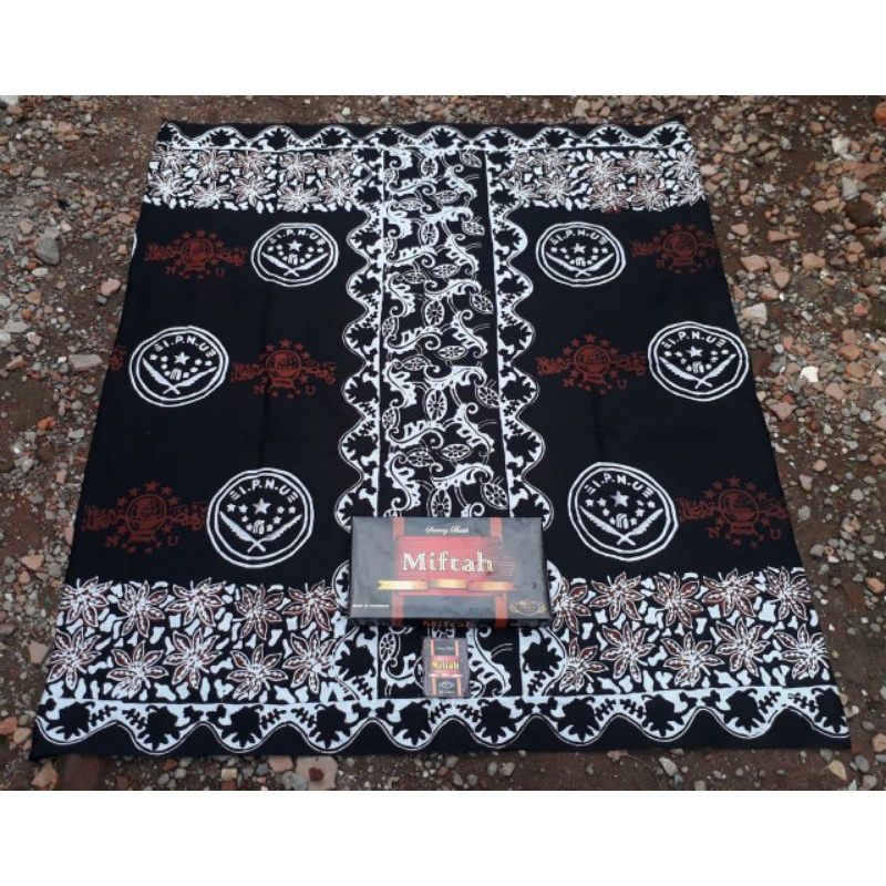 sarung batik miftah pekalongan cap dewasa miftah IPNU jagad NU hitam putih coklat