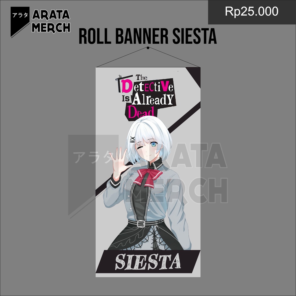 Roll Banner Anime Siesta Tantei wa Mou Shindeiru - Poster Gantung Spanduk Baliho