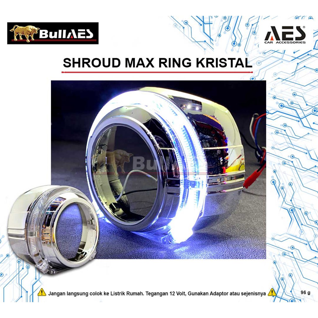 Shroud MAX RING Kristal 3 Inchi Untuk Projector 3 Inchi Merk AES