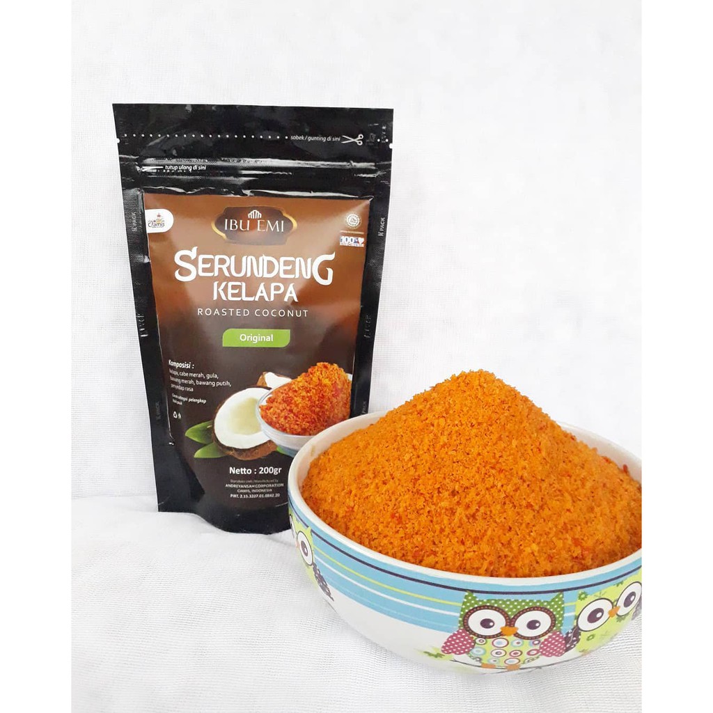 

Serundeng Kelapa Homemade Original Pedas Manis / Roasted Coconut Ibu Emi