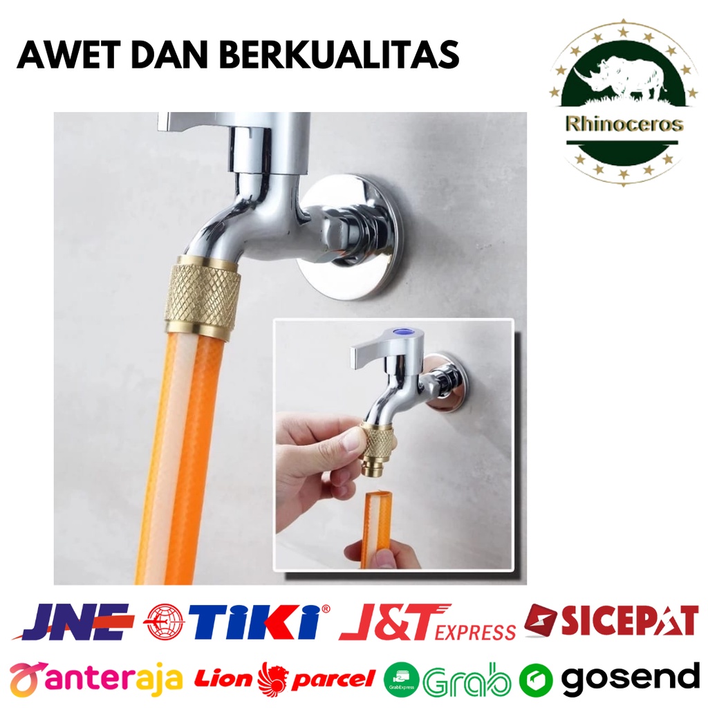 Semprotan Air Lurus Kuningan Hose Nozzle Kepala Cuci Mobil 5/8Inch