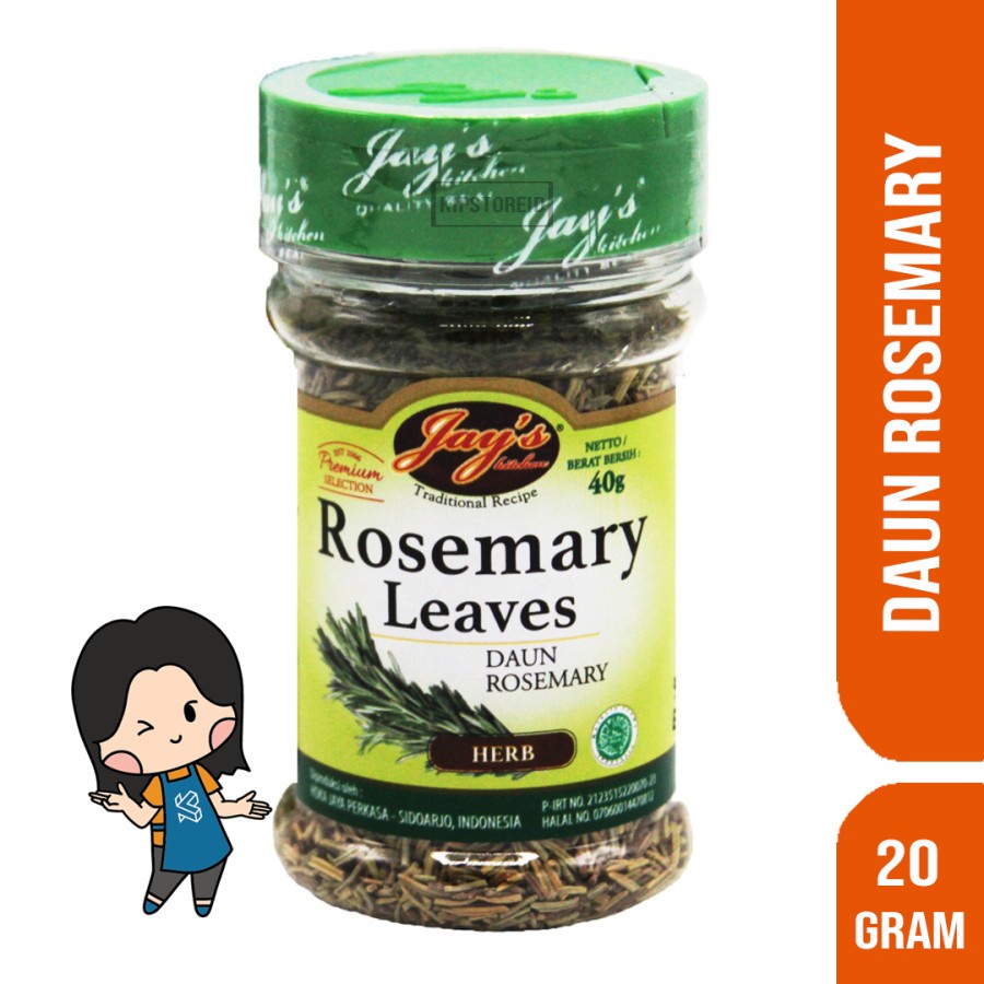 

Jay's Rosemary Leaves 20 gram / Jay's Daun Rosemary 20 gr / Jay's Kitchen