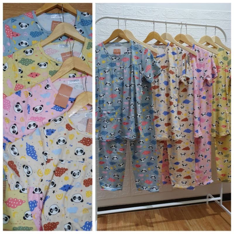 Babydoll Lily White Piyama wanita celana panjang lily white all size busui friendly