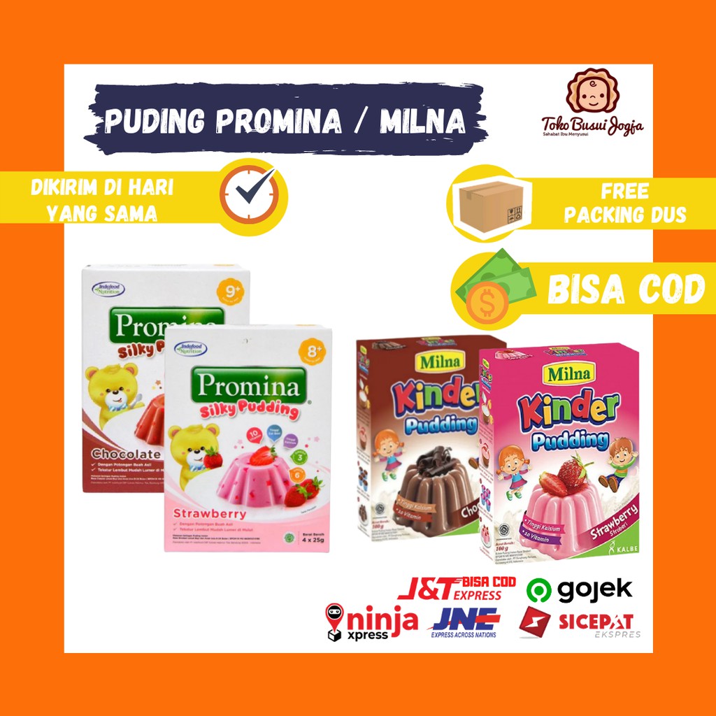 Promina Silky Puding 100 gram Agar MPASI Bayi Anak Strawberry Coklat Camilan Pudding