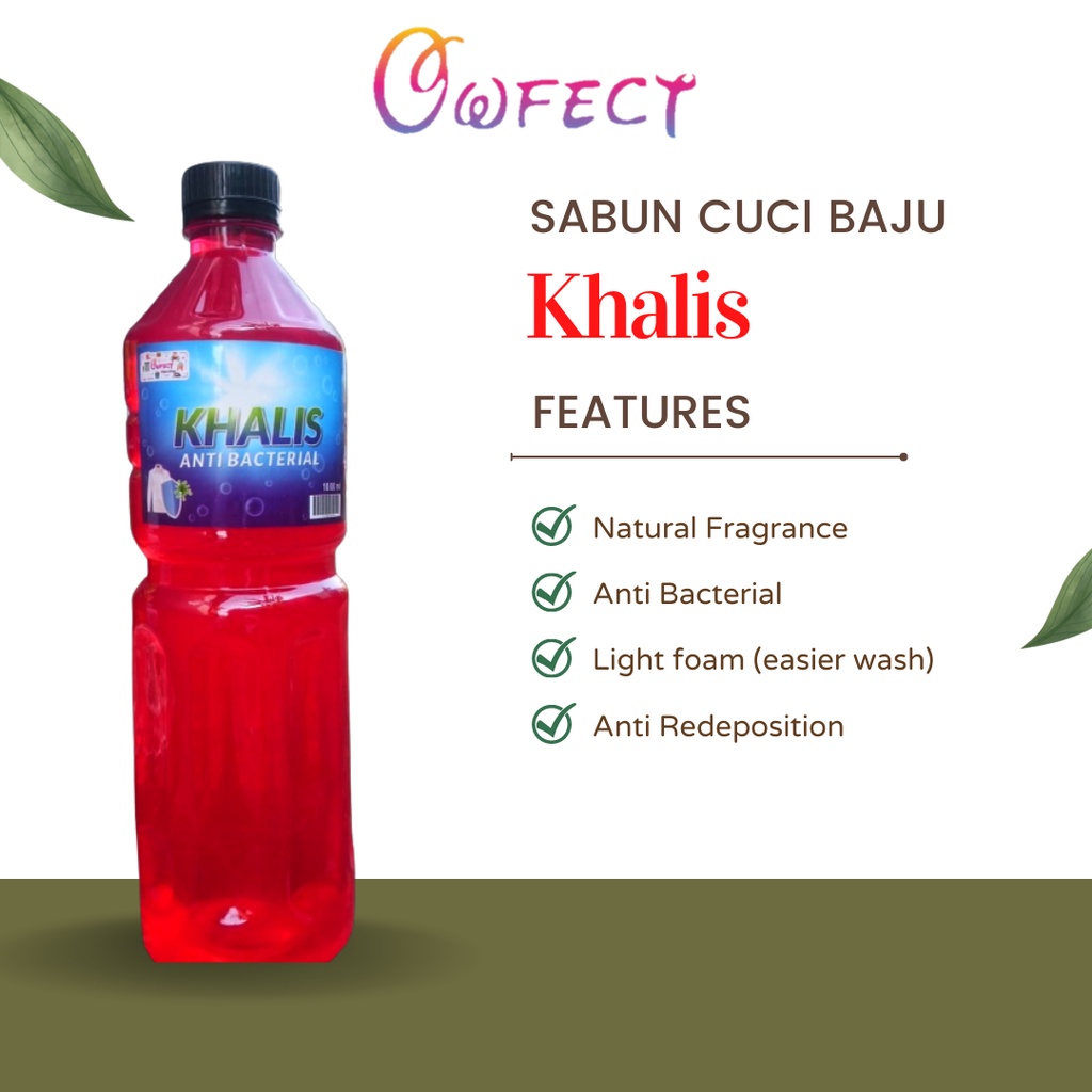 OWFECT Liquid Detergent/Sabun Cuci Pakaian KHALIS kemasan 1000ml