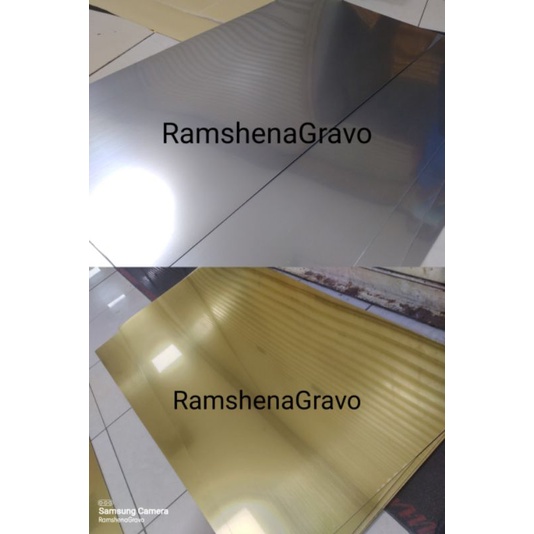 

gravoply gold / bahan panel / name tag / laser / 40cm x 60 cm