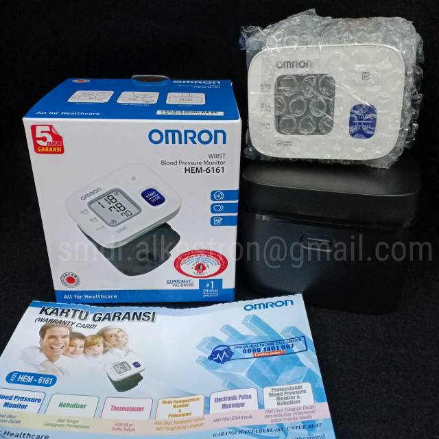 Tensimeter omron hem 6161 alat pengukur tekanan darah pergelangan tangan