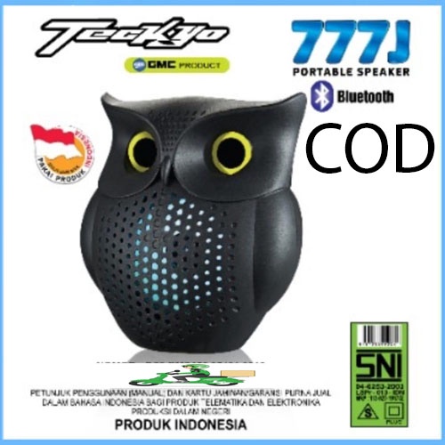 Speaker Bluetooth Portabel Teckyo 777 J Bentuk Owl // Speaker Wireless Bluetooth Burung Hantu