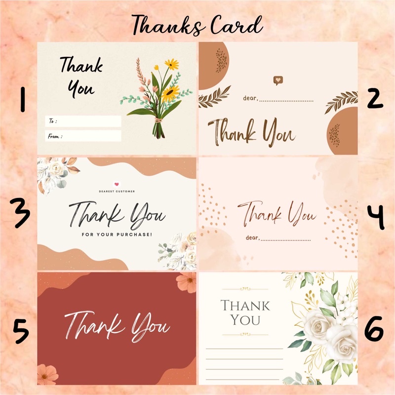 Jual KARTU UCAPAN THANK YOU THANKYOU CARD GREETING 05 Indonesia|Shopee