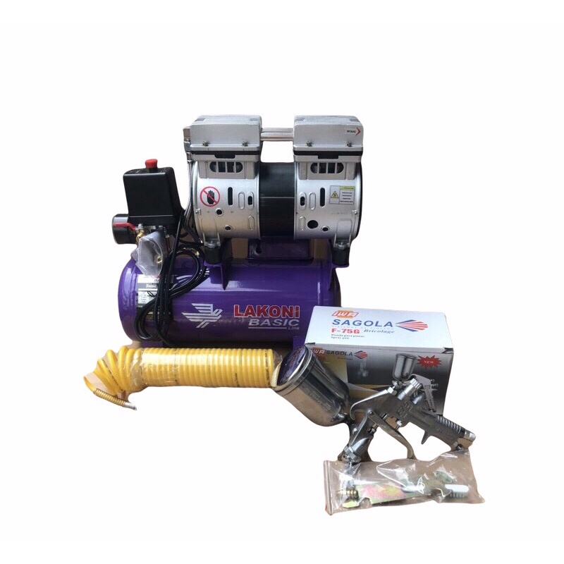 PAKET LENGKAP KOMPRESOR 9S+SELANG+2 PCS KOPLER+SPRAY GUN BESAR