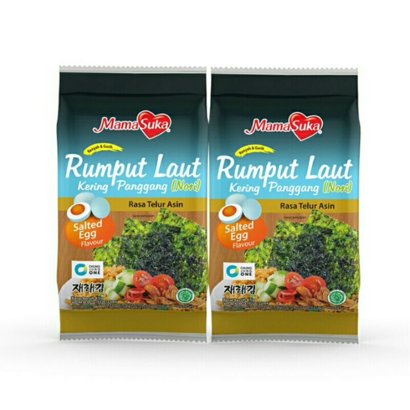 

RUMPUT LAUT SALTED EGG / TELUR ASIN 4,5gr (1 PAKET = 2 PCS / 2 BKS)