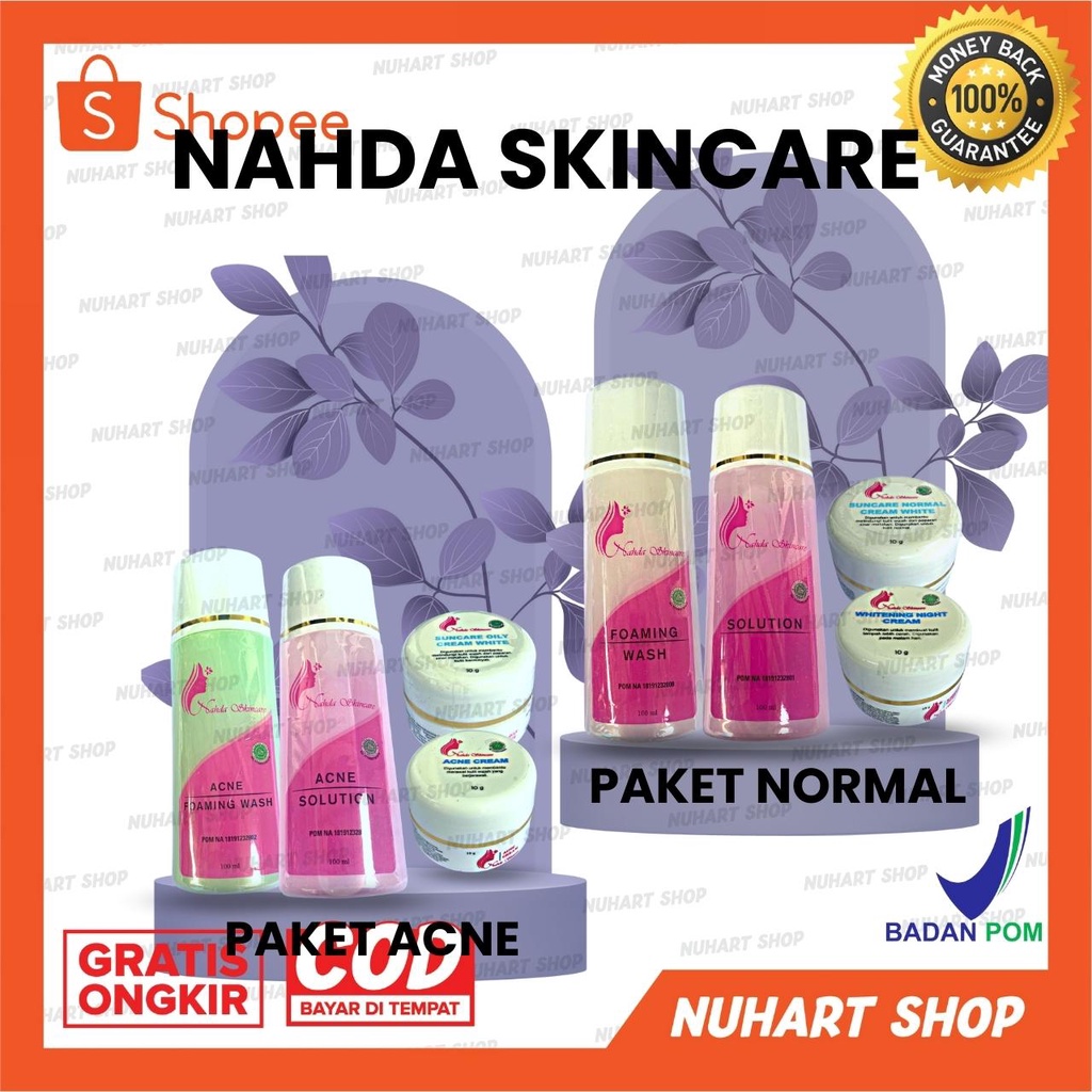 NAHDA SKINCARE PAKET NORMAL &amp; ACNE ORIGINAL BPOM 100%